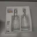 2 Pack Glass Soap Dispenser Set with Dish Brush, Hand and Dish Soap Dispenser 16oz Kitchen Soap Dispenser Set Farmhouse Decor Soap Pump Bottle 