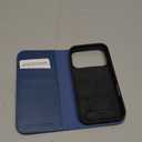 SHIELDON Real Leather Case Walllet for iPhone 17 Pro 6.3-inch 2025 | Foldable Magnetic Closure | RFID Blocking Credit Card Holder | Kickstand | Shockproof Protective Cover | Royal Blue