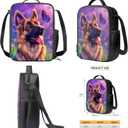 German Shepherd Backpack for School Girls 7th Grade with Lunch Box Dog Bookbag for Kids 8-12/10-12/12-14 Butterfly Middle School Bag Lunchbox Pencil Case Set Children Book Bag Lunch Bag
