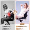 Office Chair Cushion Car Seat Cushion with Adjustable Lumbar Support Pillow