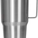 Maxam XPAC 64 Ounce Double Vacuum Wall Stainless Steel Vacuum Insulated Tumbler with Lid and Handle, Fits in a 4 Inch Wide Car Beverage Holder