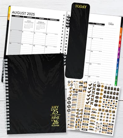 Decorably 5-Pack 140 Pages Gold Foiled Spiral Note Books College Ruled   A5 (6.3'' x 8.5'')