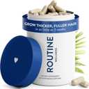 Routine Wellness Hair Growth Supplement with Biotin, 60 Count (Pack of 1)