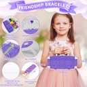 TQRAZ Bracelet Making Kit,Friendship Bracelet Kit,Arts and Crafts for Kids Age 8-12,Bracelet Making Kit for Girls 8-12,Birthday Gifts Ideas for Girls 8 9 10 11 12 Years Old (Purple)