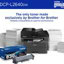 Brother DCP-L2640DW Wireless Compact Monochrome Multi-Function Laser Printer with Copy and Scan, Duplex, Black & White Output | Includes Refresh Subscription Trial(1),