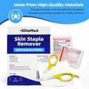 Premium Sterile Staple Removal Kit - Includes Staple Remover, PVP & Alcohol Prep Pads, Gauze Sponge | Single-Use Staple Removal Tool