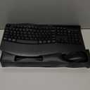 Wireless Keyboard and Mouse Combo, 2.4G Full Size Wave Keys Ergonomic Keyboard with Wrist Rest and 3-Level DPI Adjustable Wireless Ergonomic Mouse for Windows, Mac OS Desktop/Laptop/PC(Black)