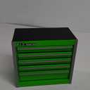 P.I.T. Mini Green Tool Box, Portable 5-Drawer Micro Roll Cab Steel Tool Box with Liner, Green Small Tool Case for Tools Storage, Home DIY