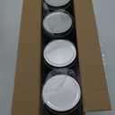 novelinks 4 Pack 64 OZ Plastic Wide Mouth Mason Jars with Airtight Lids - Wide Mouth Half Gallon Large Mason Jar 64 OZ Storage Canning Jar for Kitchen & Household Storage (Silver)