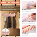 Silicone Hair Extension Holder,Durable Braiding Hair Rack Wall Mounted Wig Holder Wig Storage for Multiple Wigs for Styling,Washing,Drying,Clip-in,Wig Stand Organizer for Barber Shop,Home (Pink)