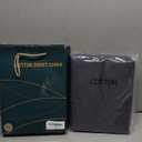 Shilucheng 100% Cotton Queen Size Duvet Covers - 600 Thread Count, Luxury Sateen Weave Egyptian Cotton Comforter Cover with Zipper Closure & Corner TiesHotel Bedding Duvet Covers 3 Piece (Black)