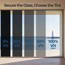 UV 99% Security and Safety 4 Mil Clear Window Film Shatterproof Anti Shatter Tempered Glass Film for Home and Office Windows (Clear, 36 in x 15 FT)