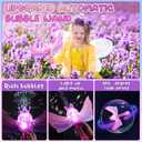 EagleStone Princess Bubble Wands for Kids, Bubble Machine for Toddlers, LED Light & Music Bubble Toys with 1 Li-ion Battery, Outdoor Easter Birthday Toys for Toddlers, 3 4 5 6 7 8 Year Old Girl Gifts