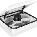 11" RV Roof Vent Fan 6-Speed-Reversible (White 11")