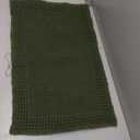 RESARE Christmas Waffle Bathroom Runner Rugs, Super Absorbent Bath Mat Non Slip Washable Quick Dry, Upgraded Ultra Soft Boho Bath Rugs with Tassels for Bedroom Laundry Room, 2'x4'(24"x48"), Green