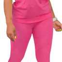 Nimsruc Biker Short Sets Women 2 Piece Outfits Summer Short Sleeve Jogger Tracksuit (Small, 6483 Rose Red)