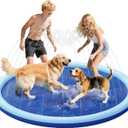 PatiencET 87'' Splash Sprinkler Pad for Dogs, Thicken Non-Slip Sprinkle Pad for Backyard Fun Summer Outdoor Activities