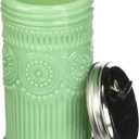 Tablecraft Sugar Shaker with Stainless Steel Top, 3.0625" x 5.75", Green