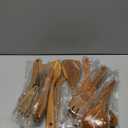 AIUHI 10 Pack Wooden Spoons for Cooking, Teak Wood Kitchen Utensils Set for Non Stick Use, Spatula Set for Stirring, Baking, Non Stick Wooden Utensils for Kitchen