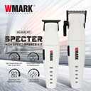 WMARK Professional 9000 RPM Hair Clipper & Trimmer Set for Men & Barbers - Zinc Alloy, Ergonomic Design, Complete Accessories, Gift Box NG-8632KIT