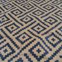 SAND MINE Waterproof Outdoor Rug 10x20 ft, Plastic Reversible Rug, Modern Area Rug, Large Floor Mat for Outdoors, RV, Patio, Backyard, Deck, Picnic, Beach, Camping, Black & Beige
