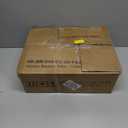 Furologee Bakers Rack with Power Outlet and LED Light, Small Coffee Bar Station with 4 Tier Shelves, Microwave Stand Table with 6 S Hooks, Kitchen Storage Rack for Spices, Pots, Black Oak