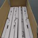 Pinkpum Stackable Plastic Storage Basket, Foldable Closet Organizers, Drawer Shelf Storage Container/Bins for Wardrobe Kitchen Bathroom Office Dorm, White, 4 Packs