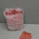 Mifoci 50 Sets Dessert Cups with Spoons, Square Disposable Plastic Parfait Bowl, Elegant Clear Dessert Cups for Fruit Ice Cream for Wedding Bridal Shower Baby Shower Graduation Birthday (8 oz,Pink)