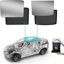 Nestour Tesla Model Y Sunshade, Foldable Sunroof Window Shade Accessories Fit for Tesla Model Y 2020-2023, with UV/Heat Insulation Film (Set of 2)