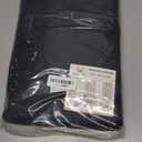 H.VERSAILTEX Bedroom Curtains Blackout Linen Blackout Curtains 84 Inches Long, 100% Blackout Thermal Textured Linen Look Curtain Draperies Grommet with White Liner, 2 Panels, Black