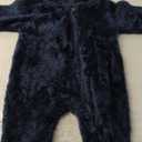 Newborn Baby Jumpsuit Hooded Fleece Rompers Long Sleeve Onesies Outwear Outfits (9-12 Months, Navy)