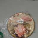 Vintage Pink Rose Round Wall Art Framed, Vintage Floral Wall Decor, Shabby Chic Pink Rose Hanging Canvas Prints Wall Sculptures for Cottagecore Home Living Room Bedroom Decor, 10x10 Inch