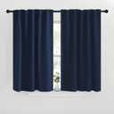 NICETOWN Blackout Curtains Window Drapes - (Navy Blue Color) 42 inches W by 40 inches L, Set of 2, Blackout Curtain Panels for Boy's Nursery