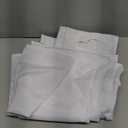 Furlinic 72x75 Waterproof No Hook Needed White Shower Curtain,Soft Polyester Fabric Bathroom Curtain with 10 Rustproof Split Grommet,Light Weighted & Washable, Hotel Style, Standard Size.