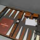 Large Backgammon Sets for Adults - Classic Board Games for 2 Players Adults and Kids - Premium Backgammon Set 15 inch Board and 32 Backgammon Pieces in Quality PU Leather Case - Gift for Man, Medium