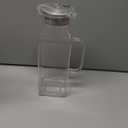 2 Quart (2 Liter 68 oz) Square Glass Pitcher with Lid and Spout, Water Pitchers with Handle for Fridge, Borosilicate Glass Carafe for Hot/Cold Drink, Large Jug for Iced Tea, Coffee,Juice,Milk,Beverage