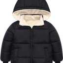 TUONROAD 1-6T Baby Girl Boy Winter Fleece Coats Toddler Warm Puffer Jackets Kids Down Alternative Outerwear (2-3T, Black)