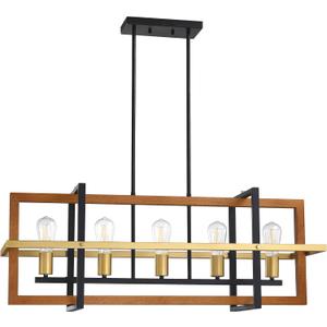 5 Light Farmhouse Adjustable Natural Pine Wood Gold Chandelier Pendant Ceiling Light Fixtures Black Finish,Rustic Hanging Pendant Chandeliers for Foyer Dining Room Kitchen Island Hallway