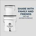 Outback Emergency Water Filter System for Survival Kit, Camping Gear, & Bug Out Bag - 4-Stage Water Filtration System, Purifies 24 GPD, Made in USA Gravity Water Filter, ield Tested for 20+ Years