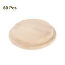 uxcell 80Pcs Wood Button Plugs, 25mm / 0.98" Hardwood Screw Hole Plug Mushroom Wooden Caps Buttons Wood Plug for Furniture Woodworking Craft Decor (30mm x 25mm)