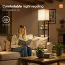 addlon 5-Tier Floor Lamp with Shelves, Standing Bookshelf Lamp with 3 Color Temperature, Corner Display Floor Lamps for Living Room, Bedroom and Office (70'' H, Black)