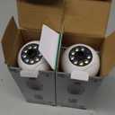 Light Bulb Security Camera 2 Packs, 5G&2.4GHz 2K Security Cameras Wireless Outdoor 360 PTZ Cameras for Home Security with Color Night Vision, 2 Way Talk, AI Human Detection, Screw in Light Socket