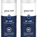 GLACIER FRESH XWF Replacement For GE XWF Refrigerator Water Filter Pack of 2 (Not for XWFE)