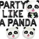 2 x JeVenis Party Like A Panda Balloon Party Like A Panda Banner Panda Birthday Decoration Panda Party Decoration Panda Party Supplies Panda Balloon