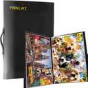 YMNLWZ Puzzle Storage Folder for 1000-Pieces, Keeping Large Capacity Jigsaw Puzzles, Space-Saving Organizer Accessory, Portable keeper with 20 Pockets, Dustproof & Protective Puzzles Accessory (Black)