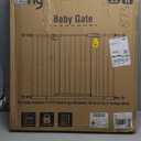 keny 29"-42.5" Baby Gate for Stairs, Auto Close Safety Dog Gate, Pressure Mounted Easy Walk Through Pet Gate for Doorways, Durable Stair Gate, 30" Tall, Brown