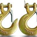2Pack 3/8" Clevis Slip Hook with Latch, Forged G70 Steel Chain Hook for Deck Hauler Receiver Hitches Trailer Wiring, Chain Hooks Solid Clevis Grab Hooks for Trailer(18,000lbs Capacity): Amazon.com: Industrial & Scientific