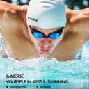 Prismdive55g Swimming Cap, ergonomically Designed, Suitable for Swimming Pool Training, competitions, and Water Sports (Black)