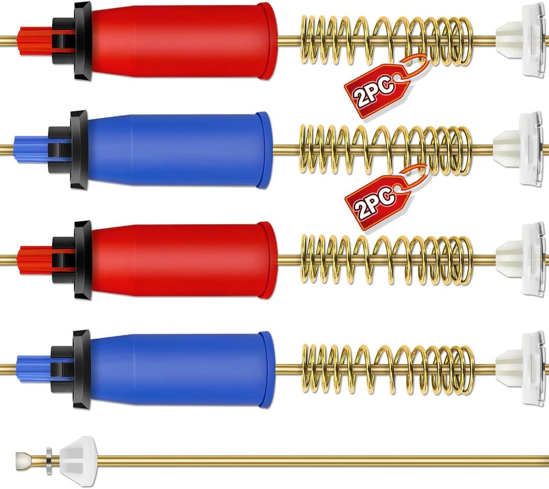 WH16X10158 & WH16X10159 Suspension Rod Kit, 28.5 Inch Fit for GE Hot-point Top Loader GCWP1800D1WW HSWP1000M4WW GTWN4250D1WS, Replaces PS3654190 PS3654191 2754602 2754603 AP5632455 AP5632406