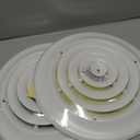 Therwen 2 Pieces 8 Inch Round Diffuser HVAC Round Ceiling Vent Cover Replacement Vent Diffuser with Screws to Install Fitting in Duct Outer Dimensions 11-15/16"